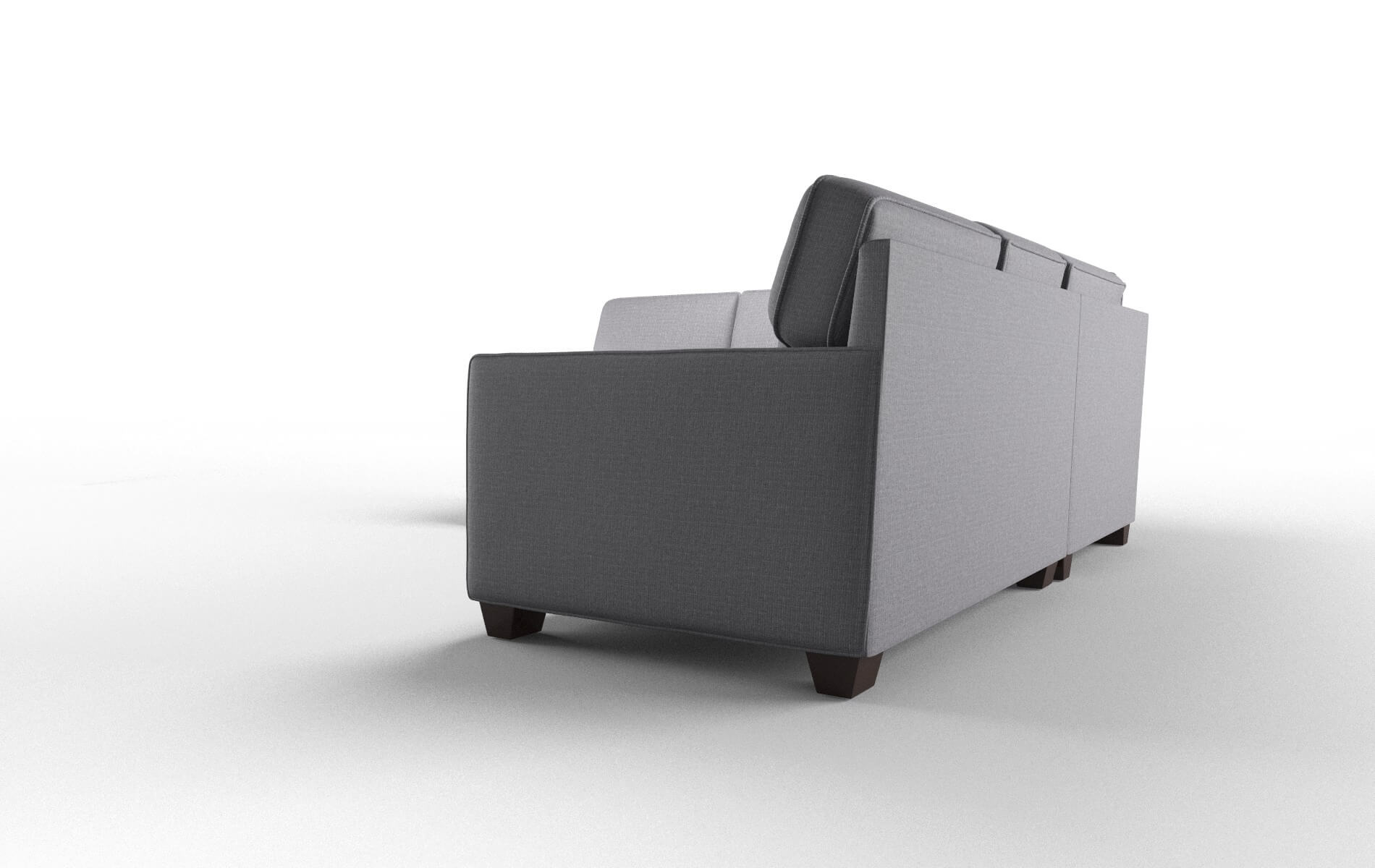 Chicago Parker Ash Sectional espresso legs 4