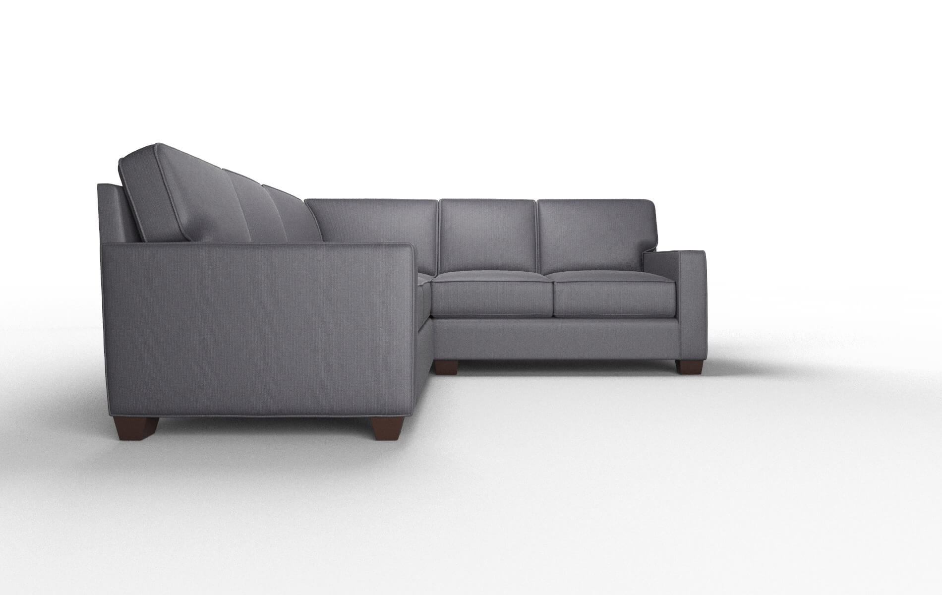 Chicago Parker Charcoal Sectional espresso legs 2