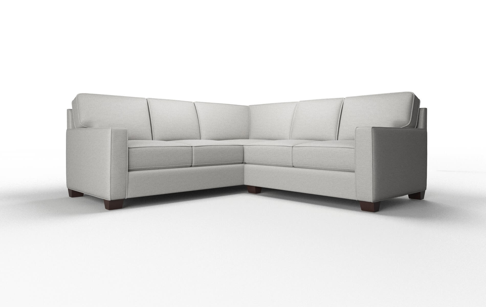 Chicago Parker Silver Sectional espresso legs