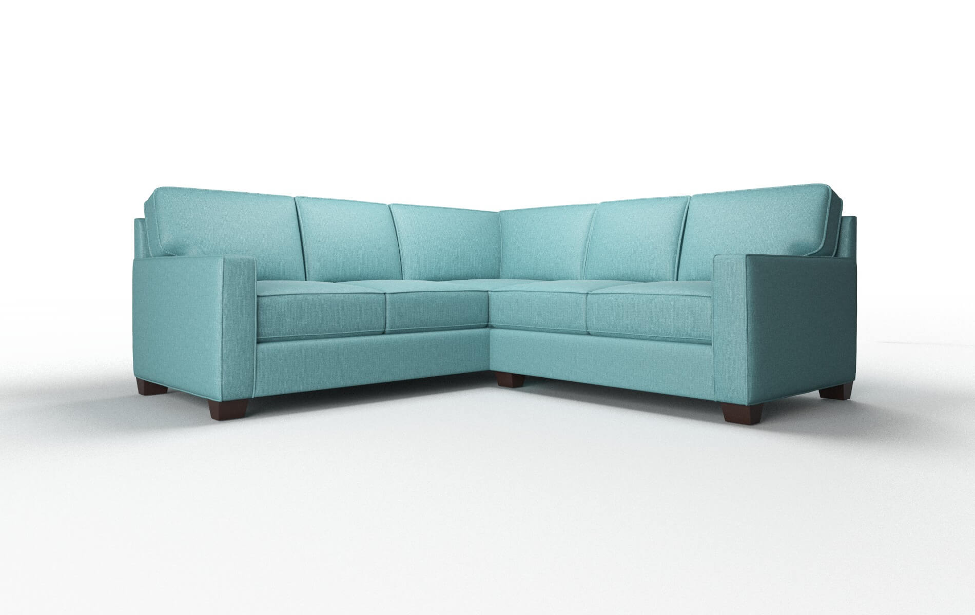 Chicago Parker Turquoise Sectional espresso legs 1