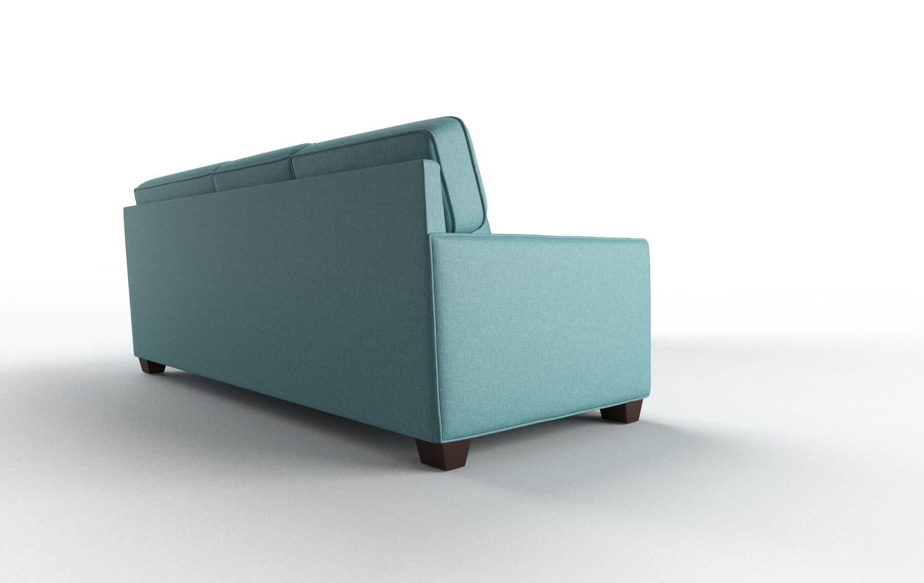 Chicago Parker Turquoise Sectional espresso legs 3