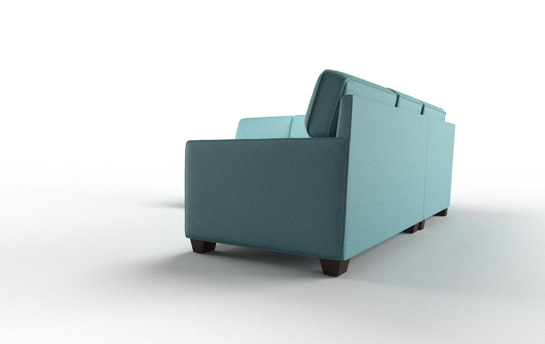 Chicago Parker Turquoise Sectional espresso legs 4