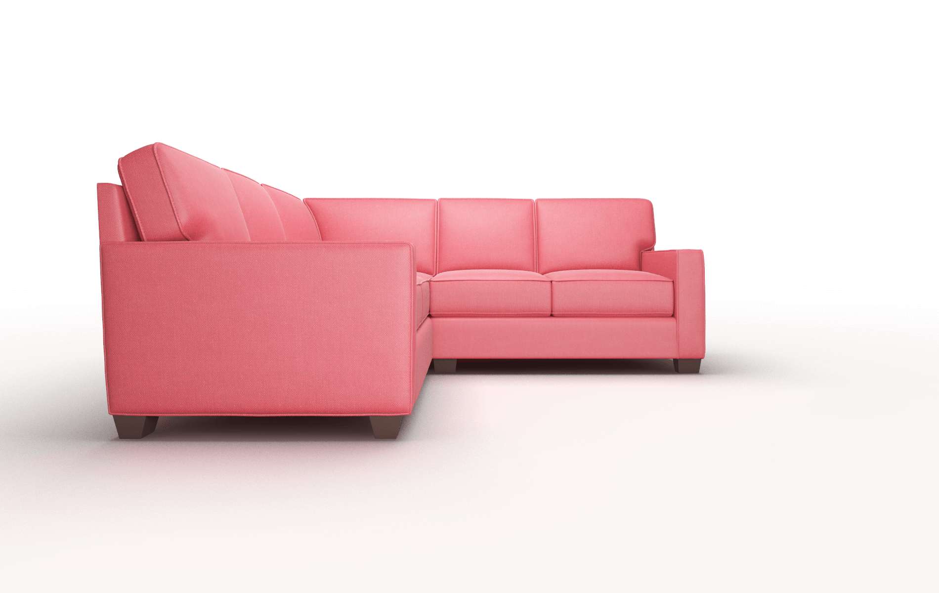 Chicago Pauline Ruby Sectional espresso legs 2
