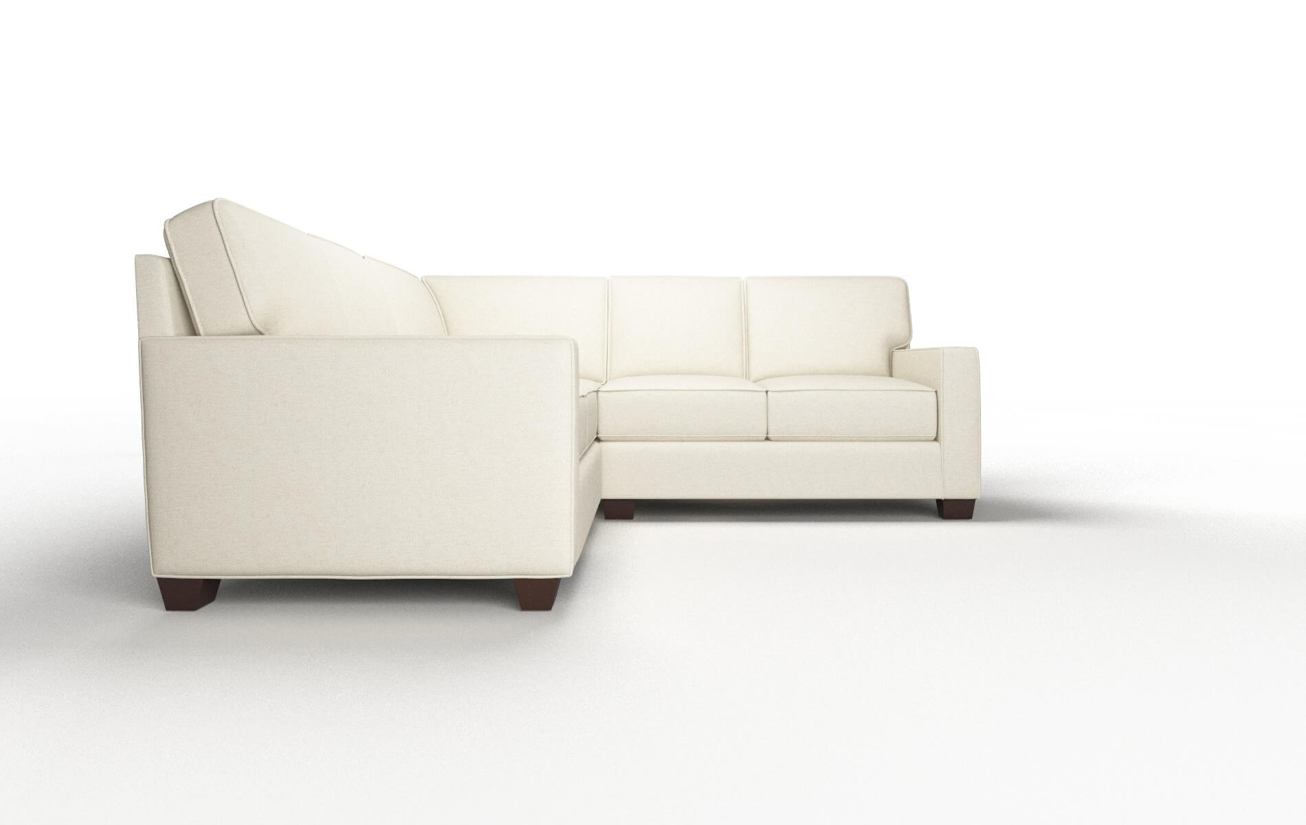 Chicago Phoenix Ivory Sectional espresso legs 2
