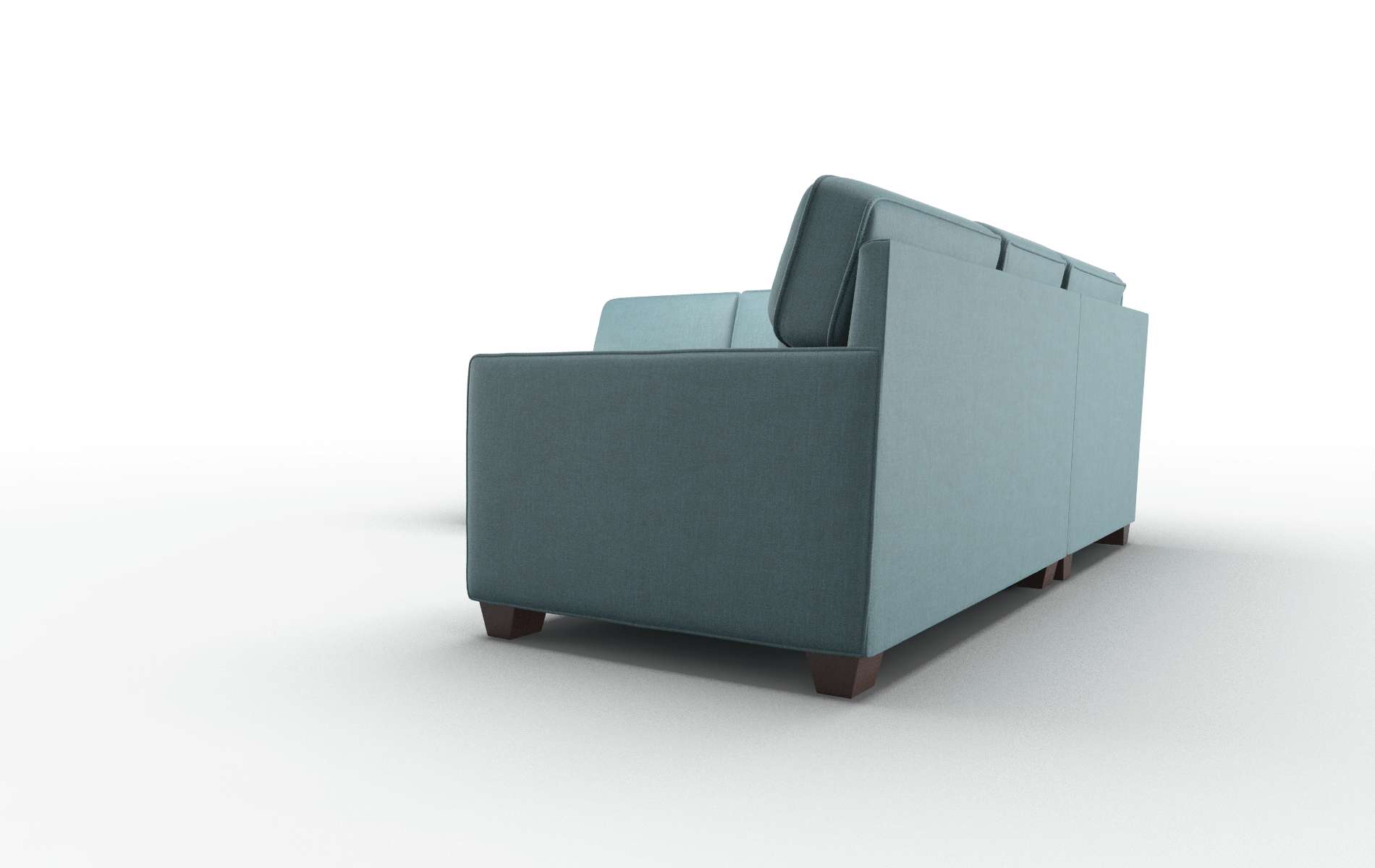 Chicago Rocket Peacock Sectional espresso legs 4