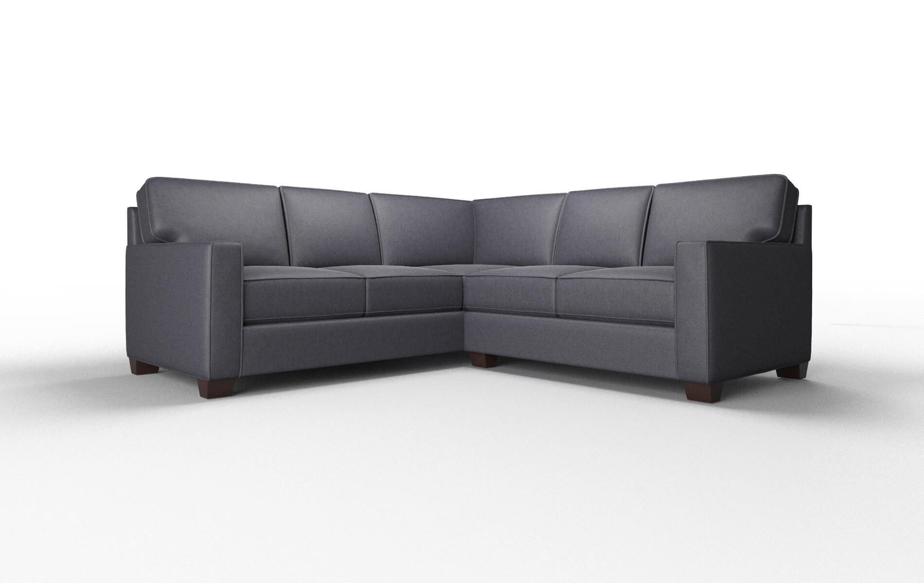 Chicago Sasha Navy Sectional espresso legs 1