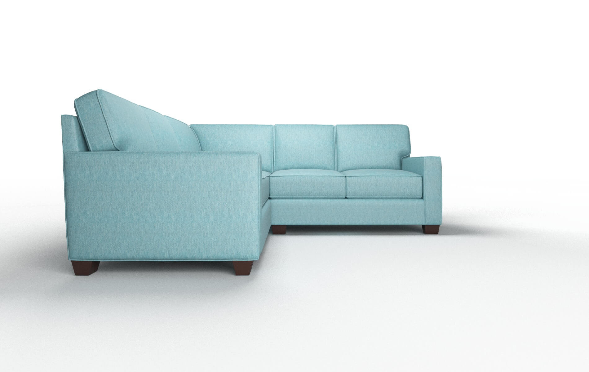 Chicago Sorrento Denim Sectional espresso legs 2