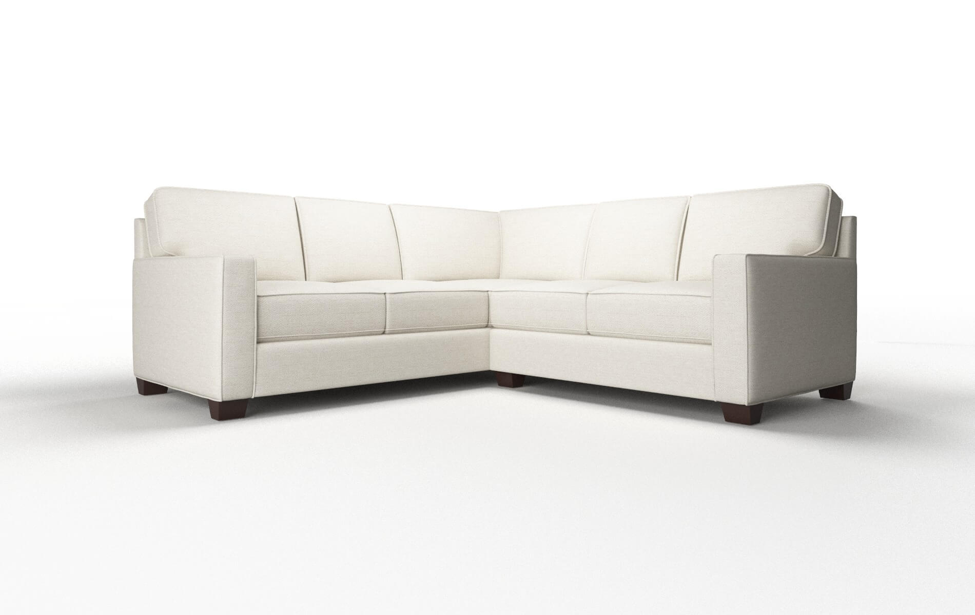 Chicago Venus Cream Sectional espresso legs 1