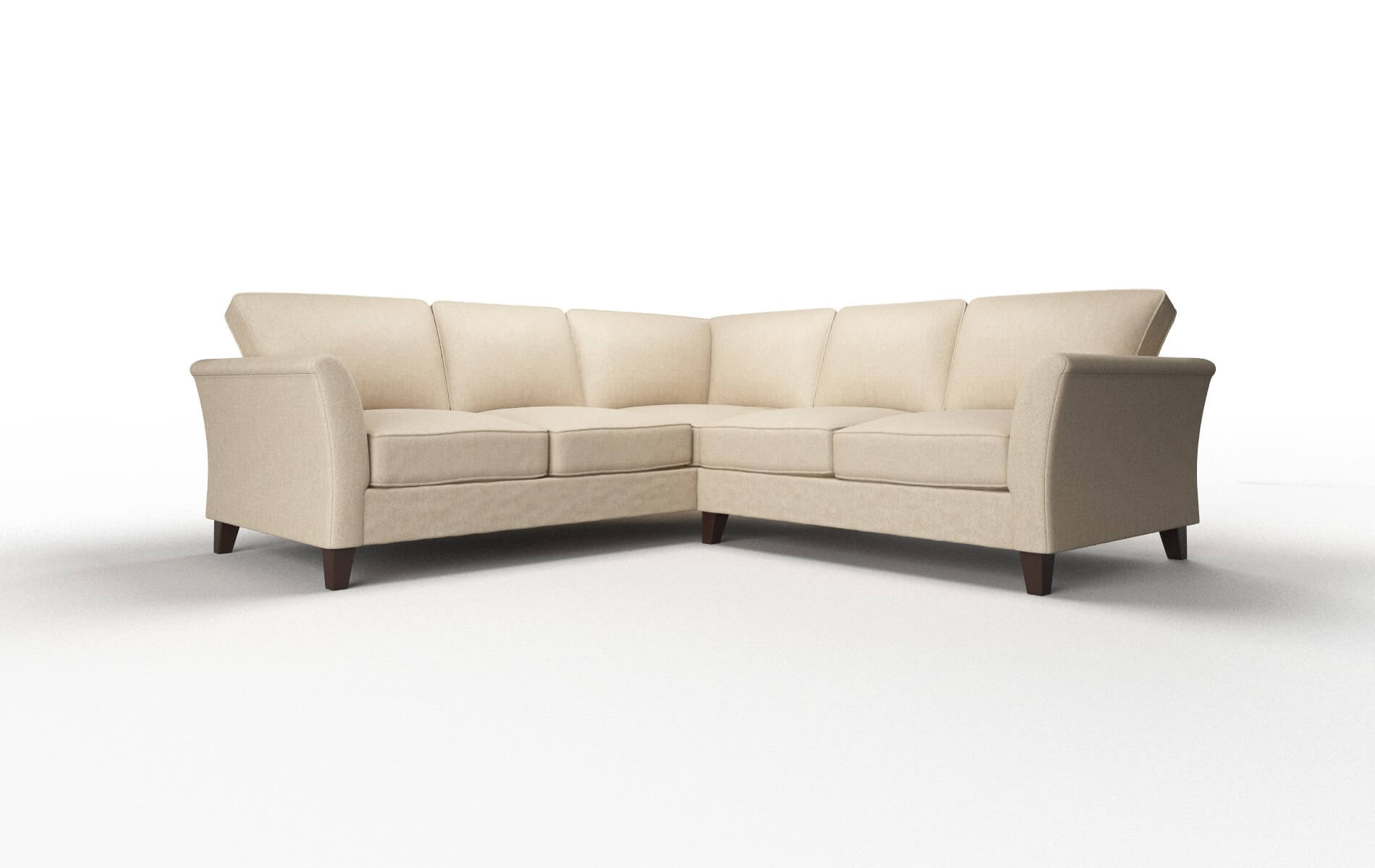 Cologne Avenger Burlap Sectional espresso legs 1