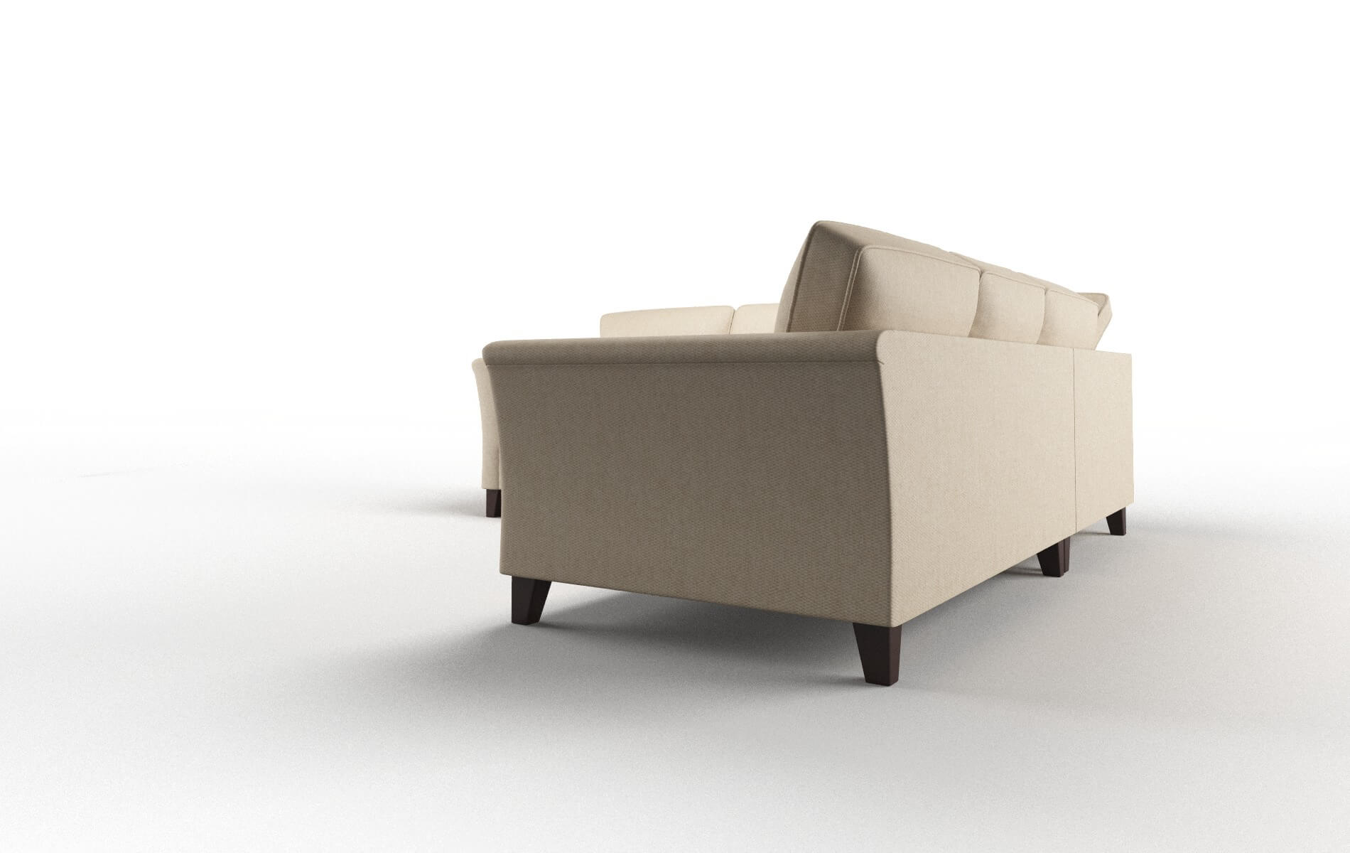 Cologne Avenger Burlap Sectional espresso legs 4