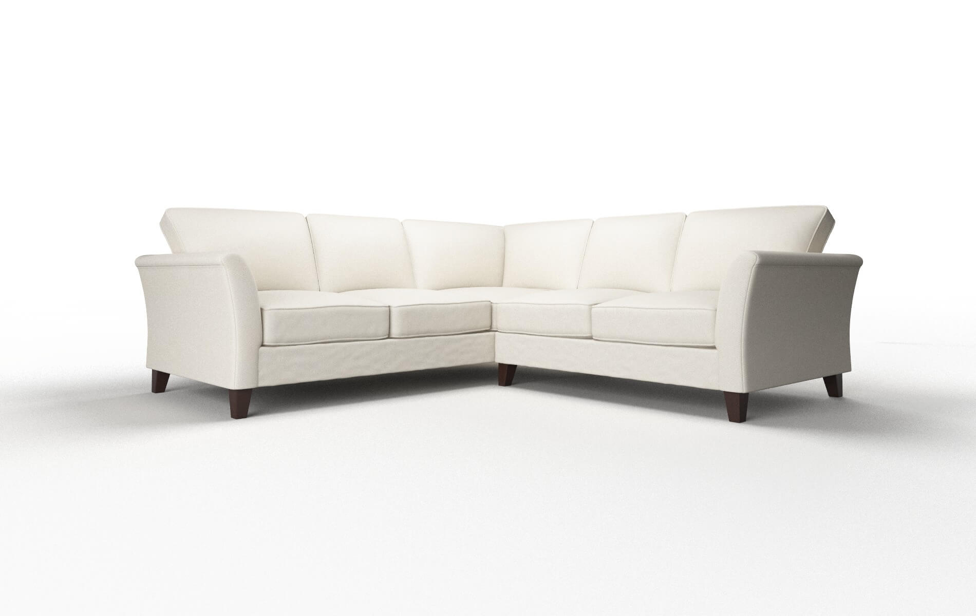 Cologne Bungalow Ivory Sectional espresso legs 1