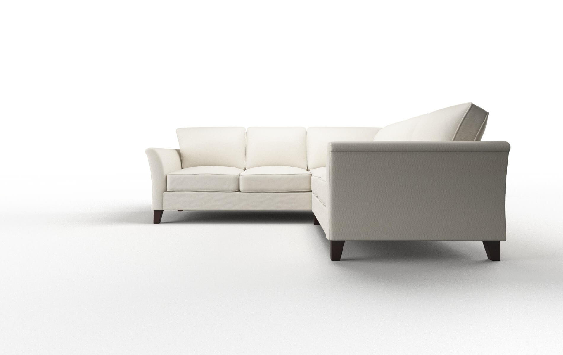 Cologne Bungalow Ivory Sectional espresso legs 5