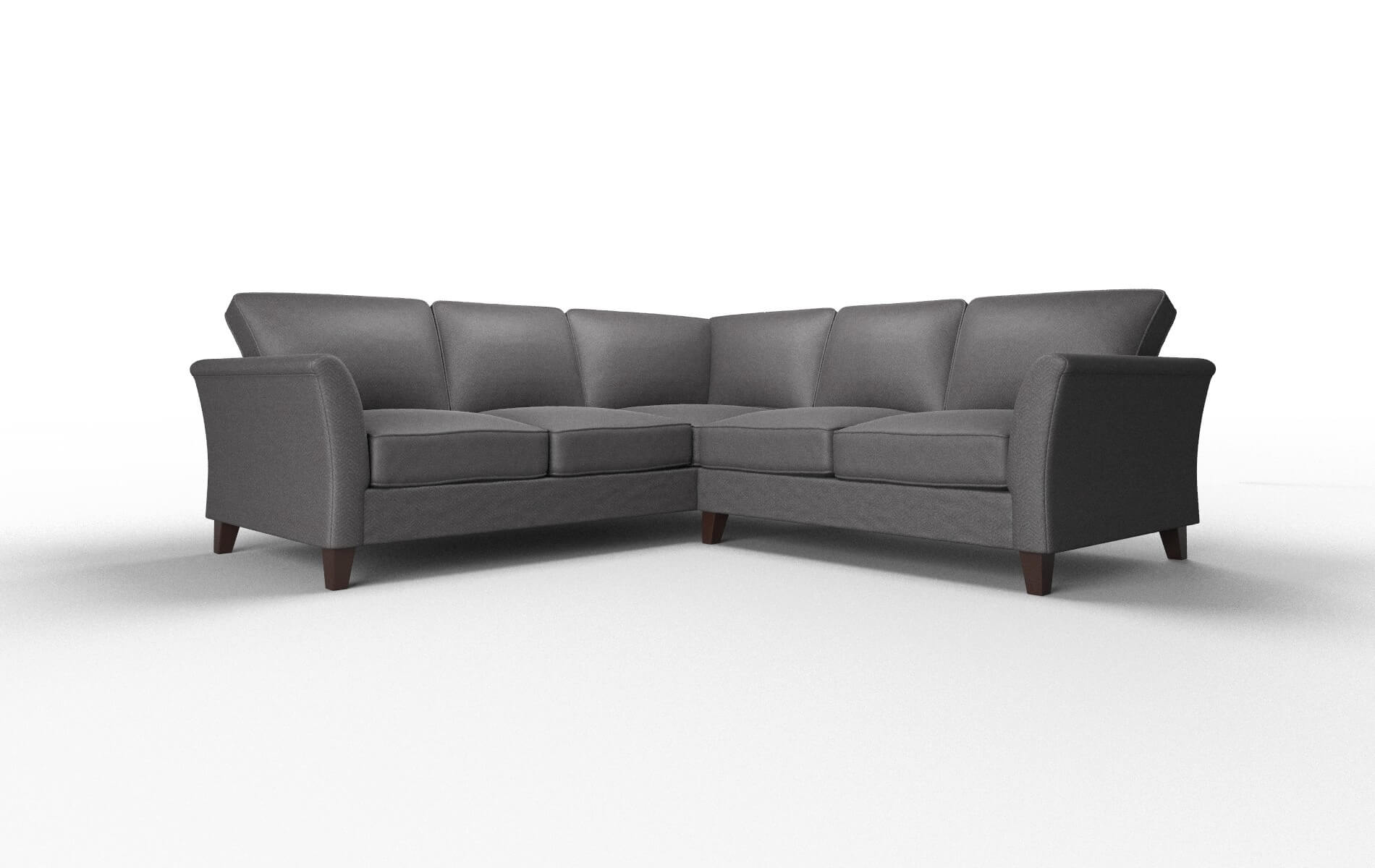 Cologne Catalina Charcoal Sectional espresso legs 1