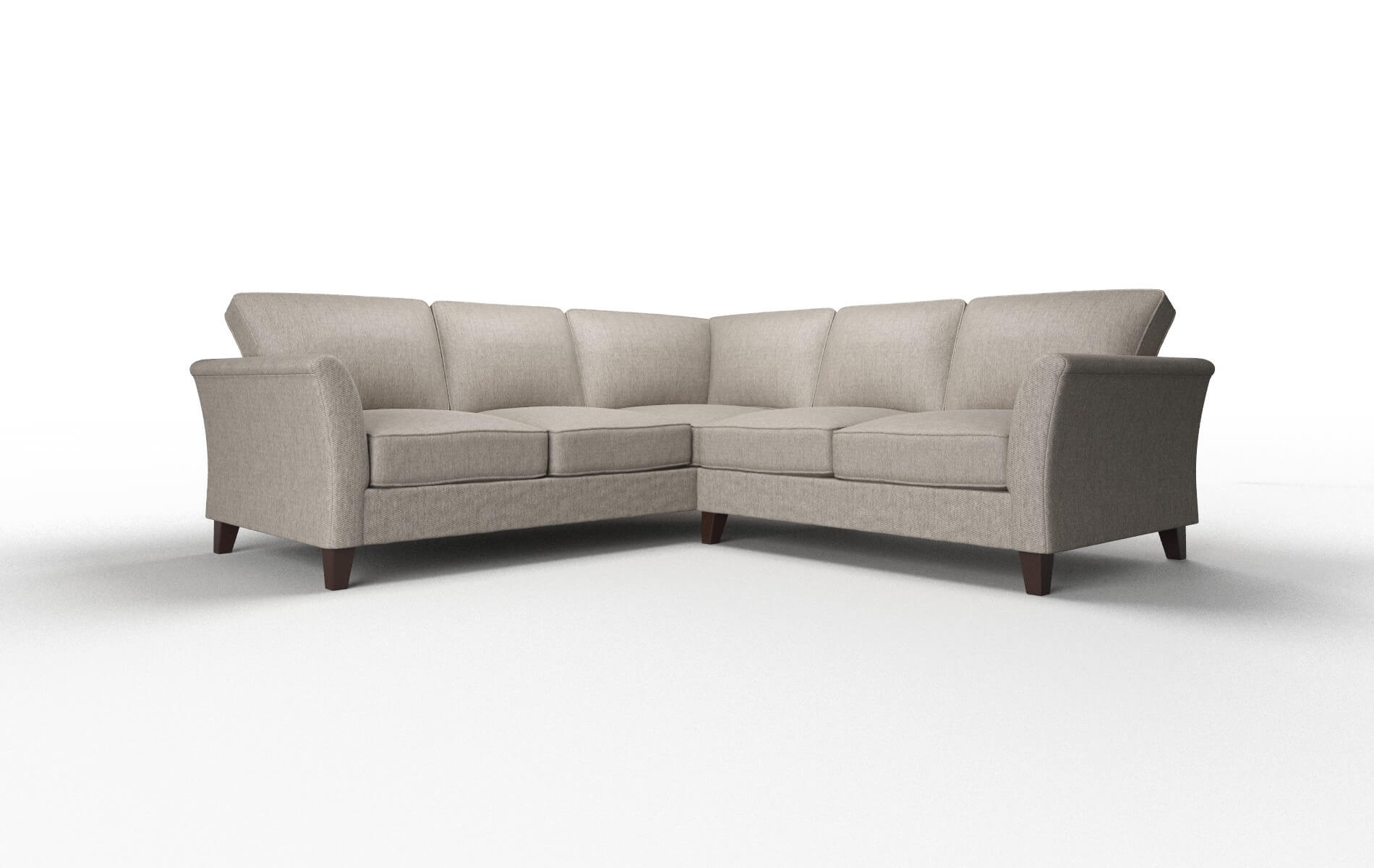 Cologne Cosmo Taupe Sectional espresso legs