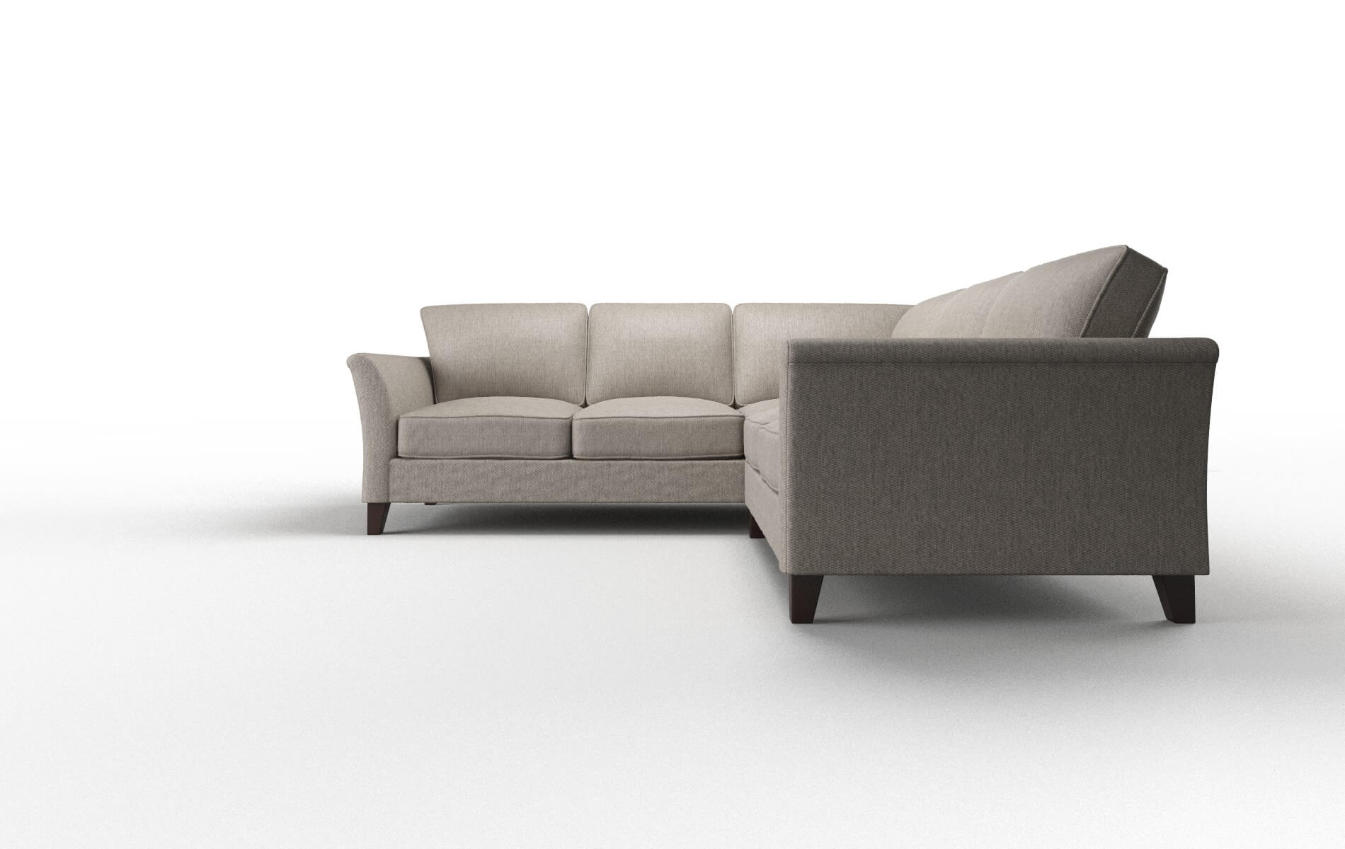 Cologne Cosmo Taupe Sectional espresso legs 5