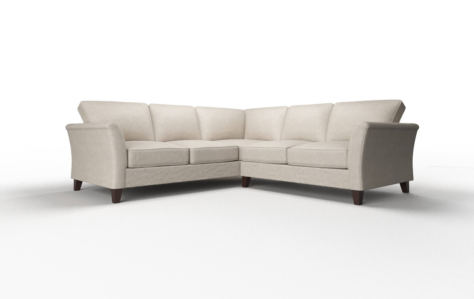 Cologne Derby linen Sectional Espresso Legs  1