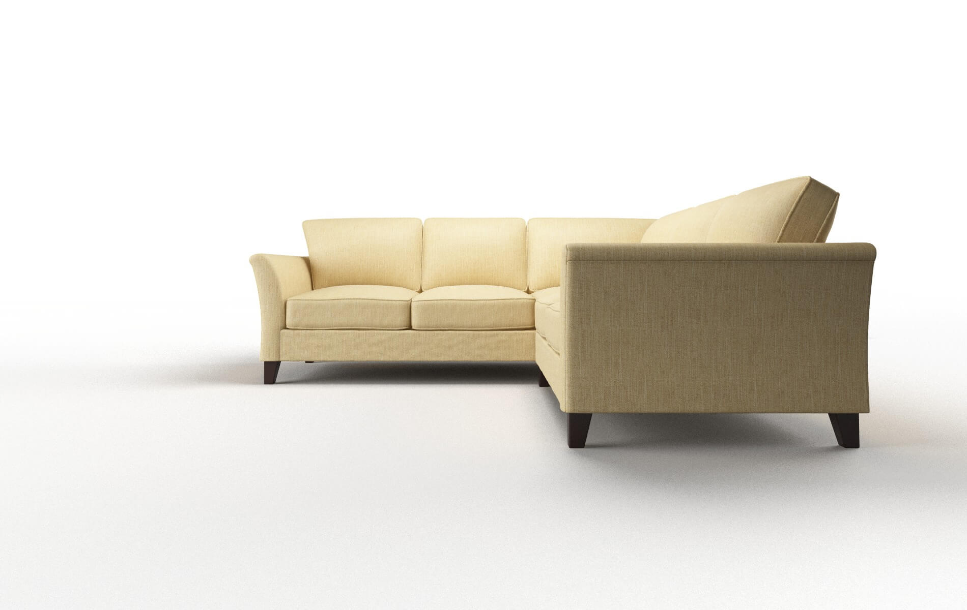 Cologne Malibu Maize Sectional espresso legs 5