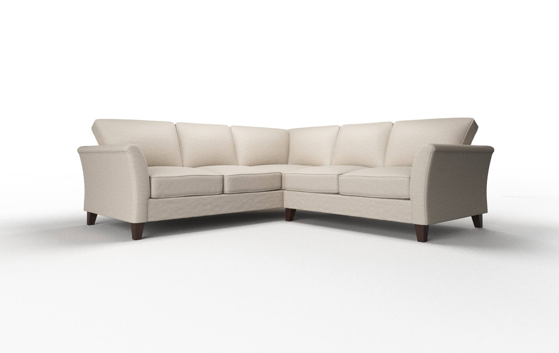 Cologne Naples almond Sectional Espresso Legs  1