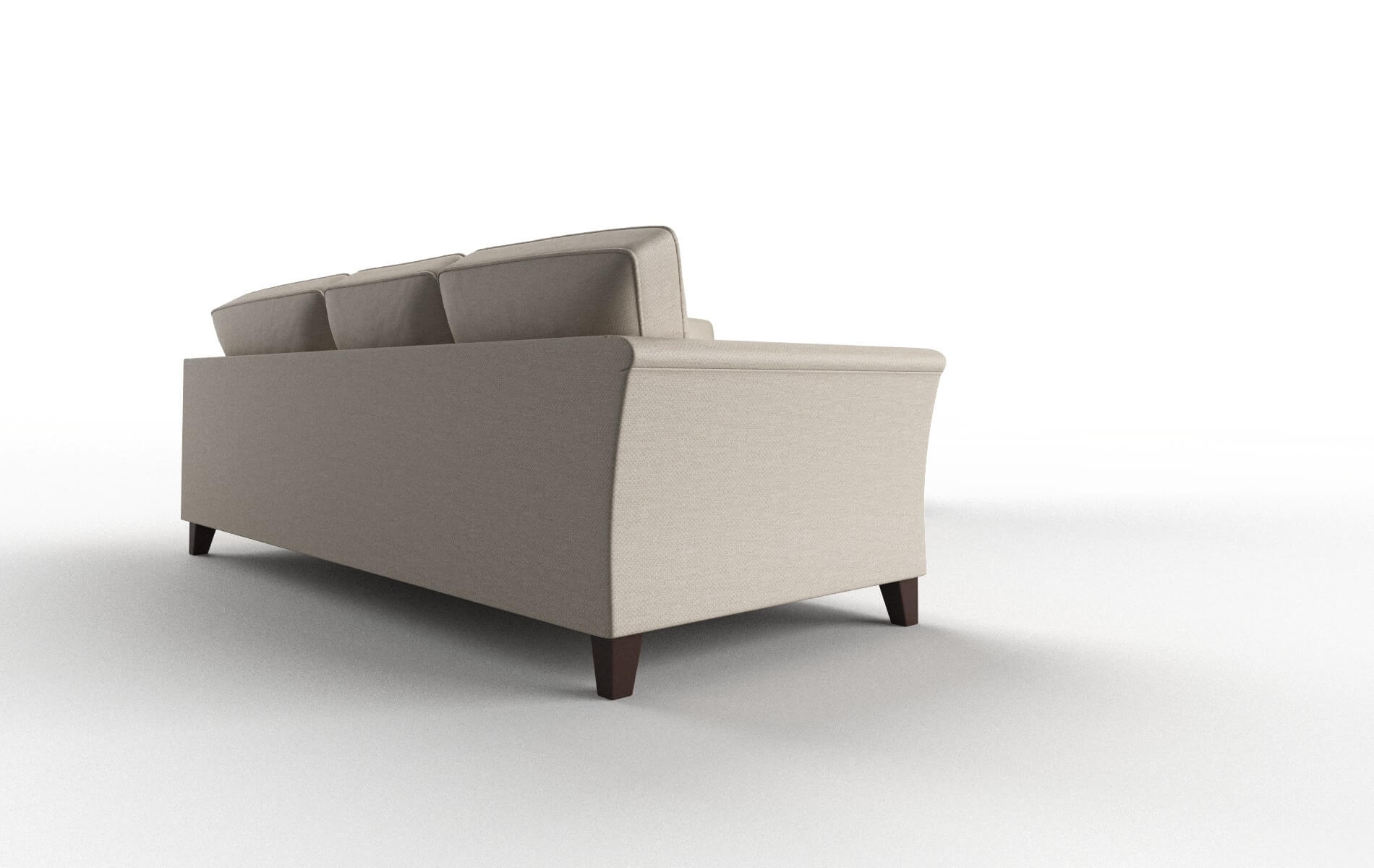 Cologne Naples Almond Sectional espresso legs 3