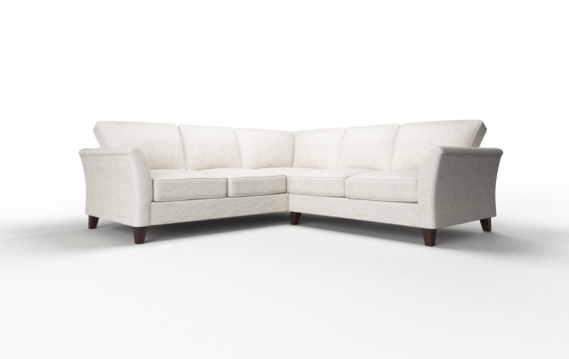 Cologne Oceanside Natural Sectional espresso legs