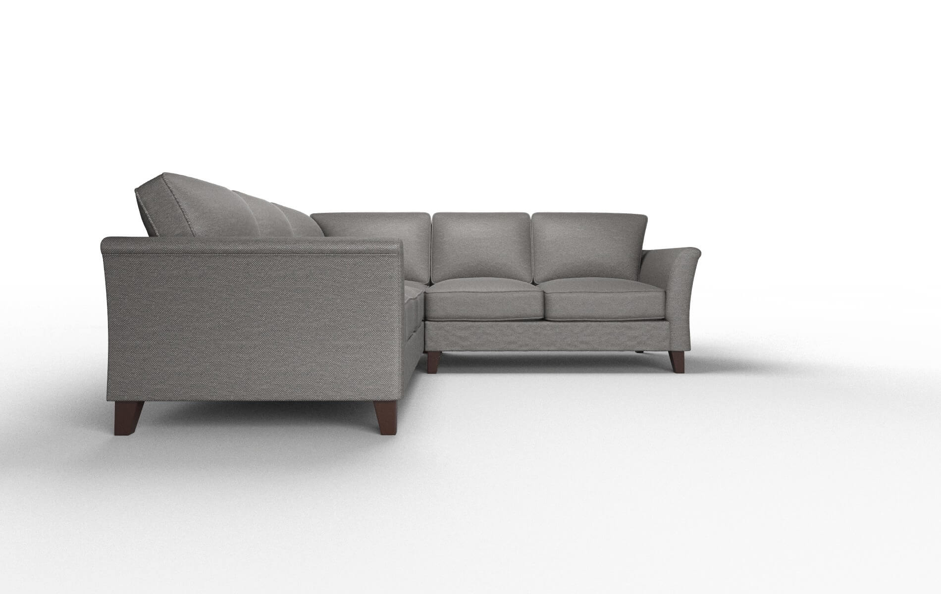 Cologne Oscar Grey Sectional espresso legs 2