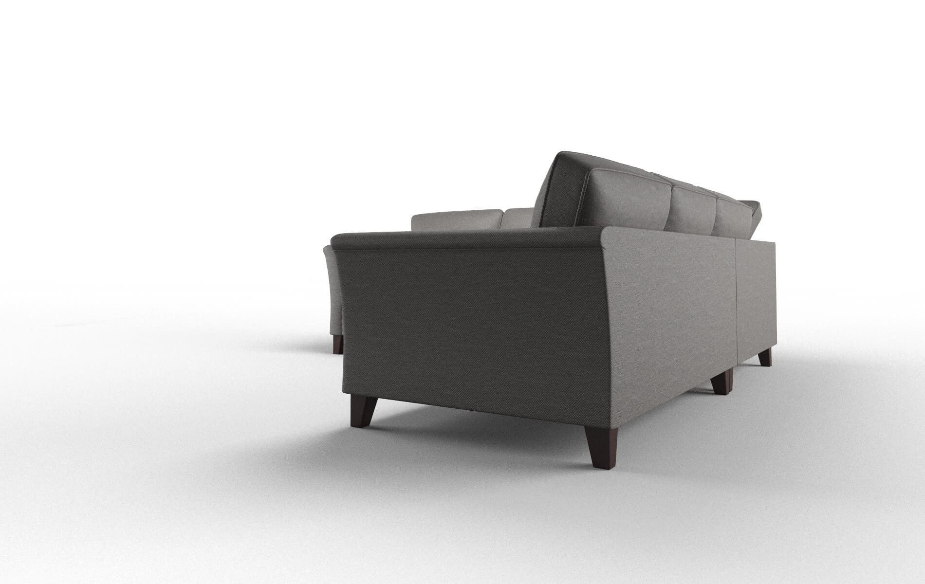 Cologne Oscar Grey Sectional espresso legs 4