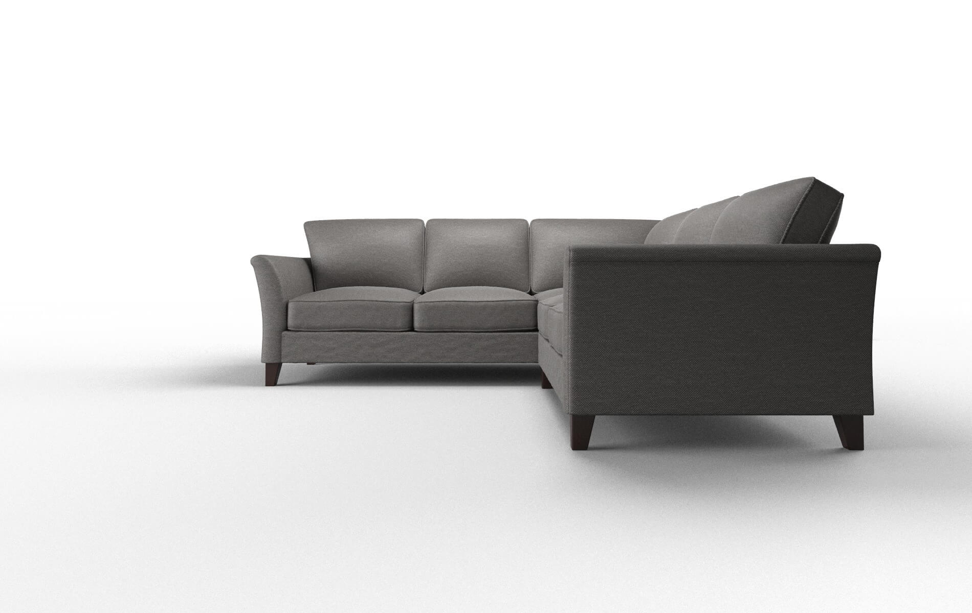 Cologne Oscar Grey Sectional espresso legs 5