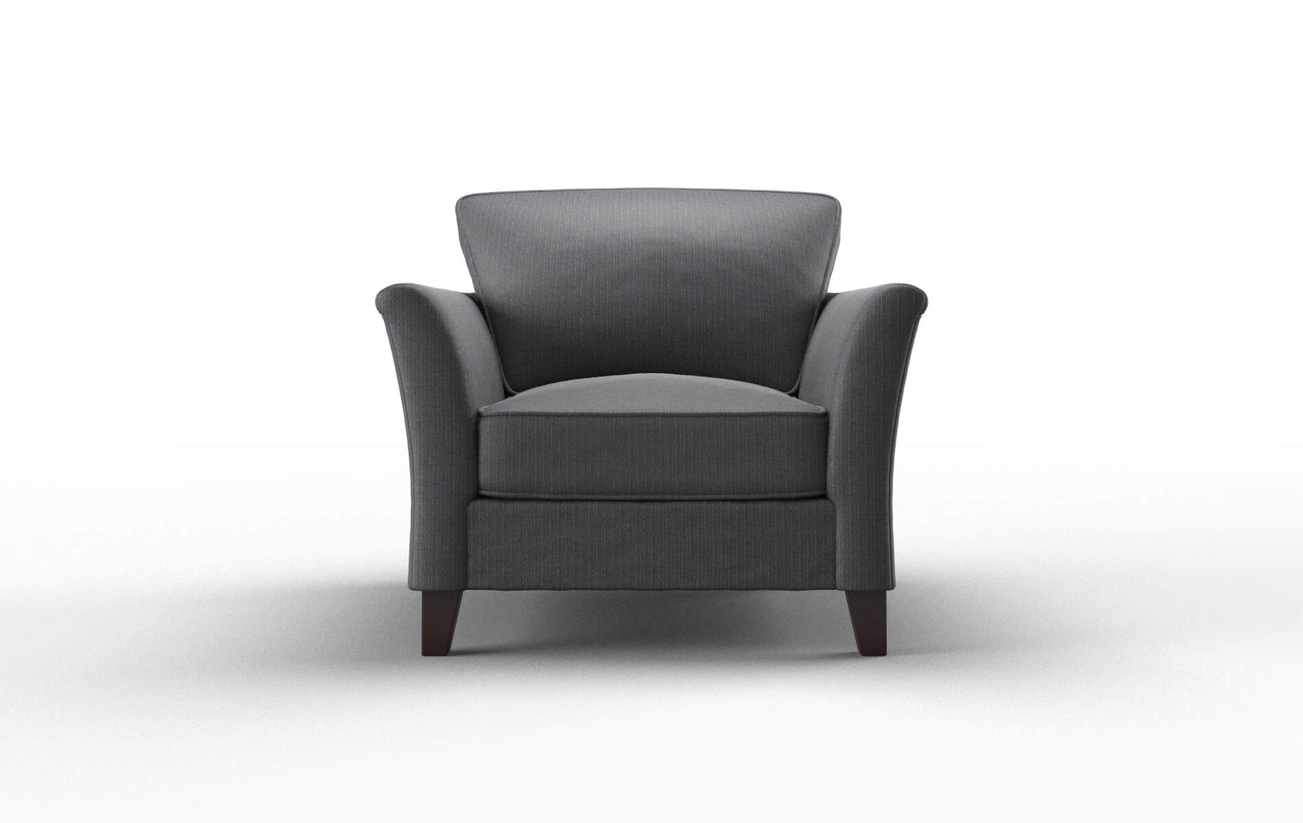 Cologne Parker Charcoal chair espresso legs