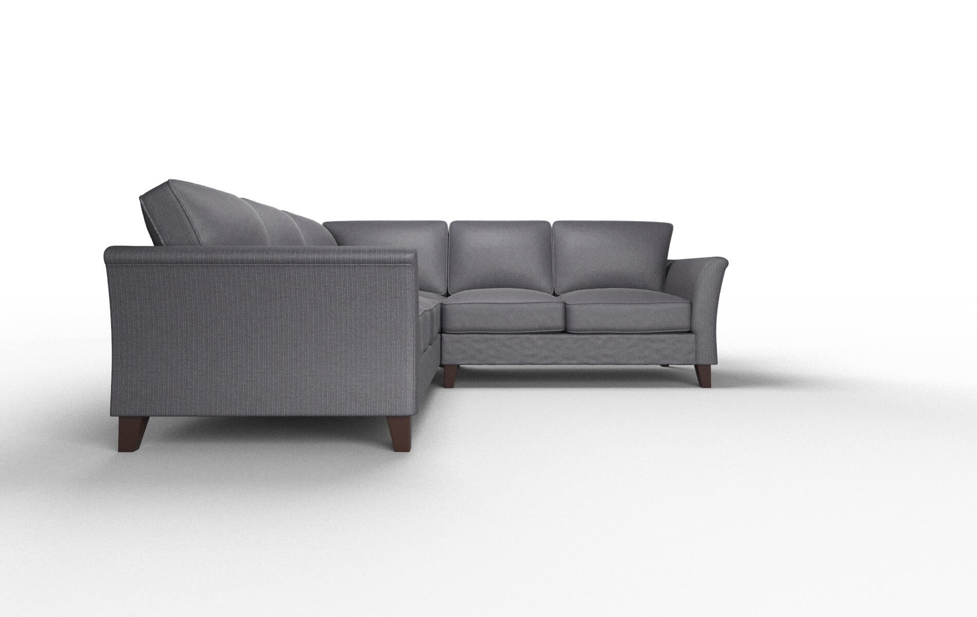 Cologne Parker Charcoal Sectional espresso legs 2