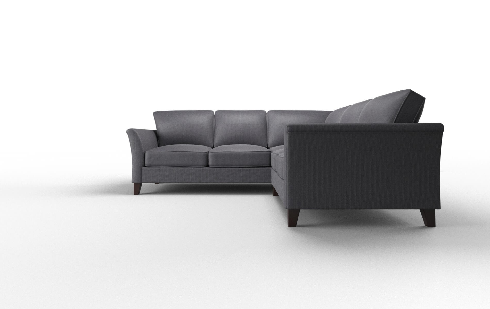 Cologne Parker Charcoal Sectional espresso legs 5