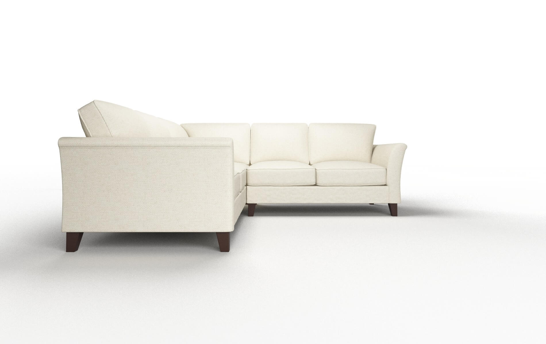 Cologne Phoenix Ivory Sectional espresso legs 2
