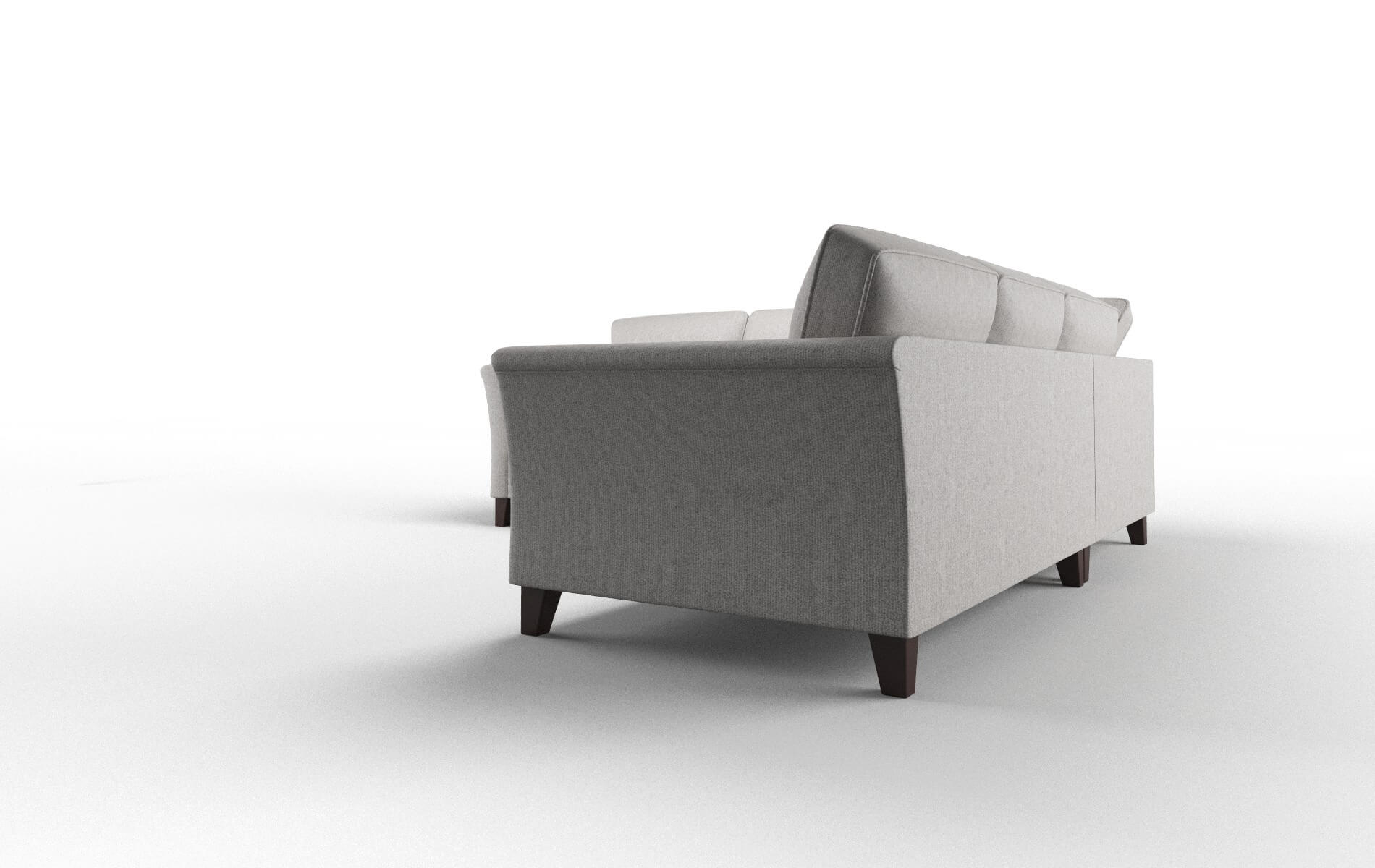 Cologne Sasha Silver Sectional espresso legs 4