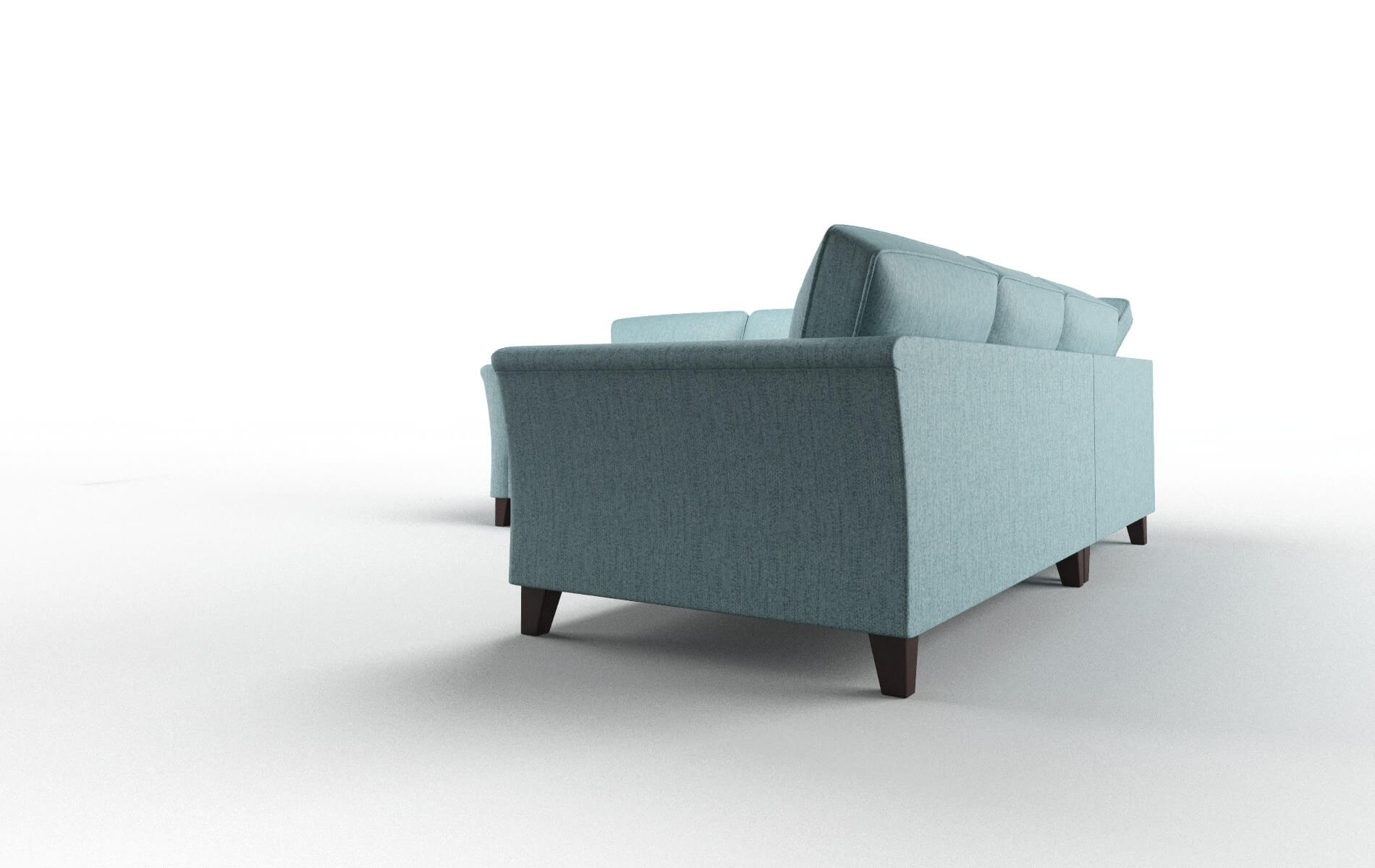Cologne Sasha Teal Sectional espresso legs 4