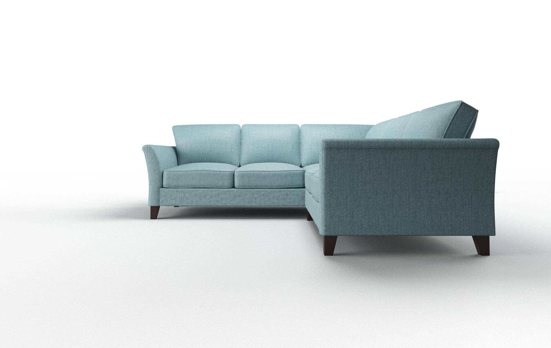 Cologne Sasha Teal Sectional espresso legs 5