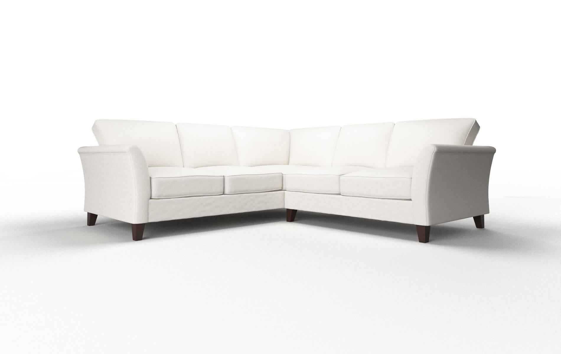 Cologne Venice Eggshell Sectional espresso legs 1