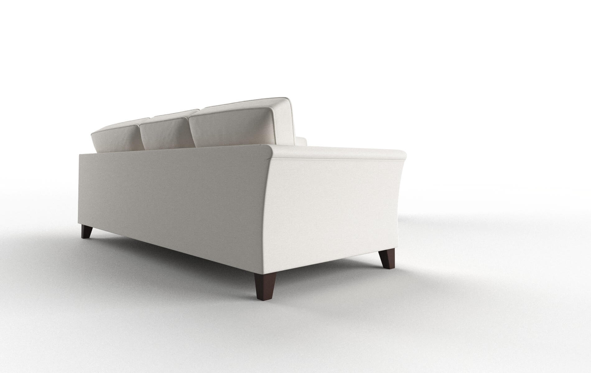 Cologne Venice Eggshell Sectional espresso legs 3