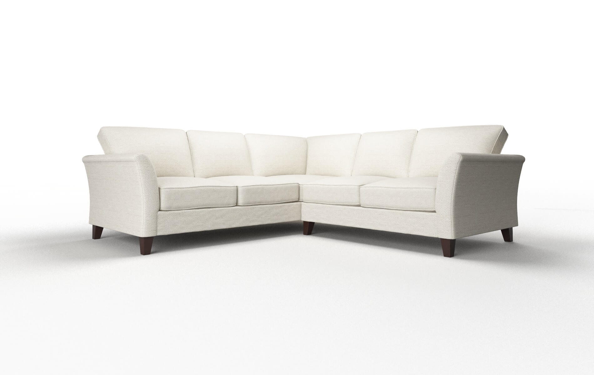 Cologne Venus Cream Sectional espresso legs 1