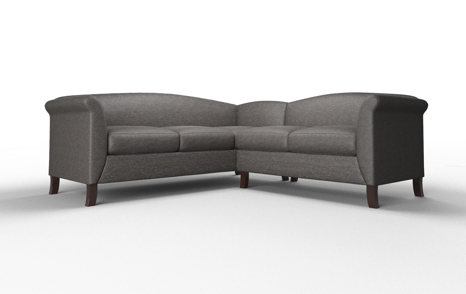 Crete Avenger denim Sectional Espresso Legs  1