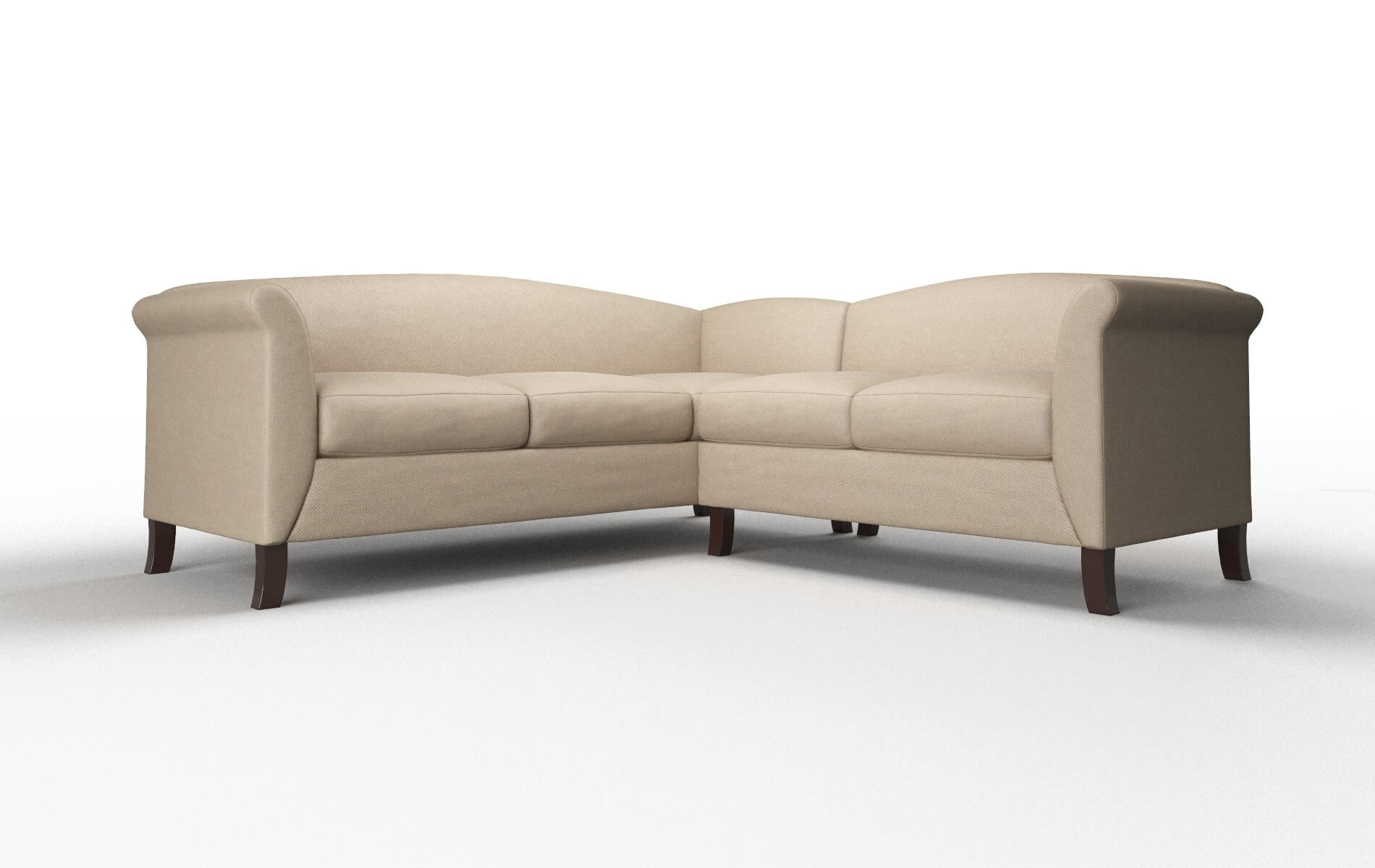 Crete Avenger Driftwood Sectional espresso legs 1