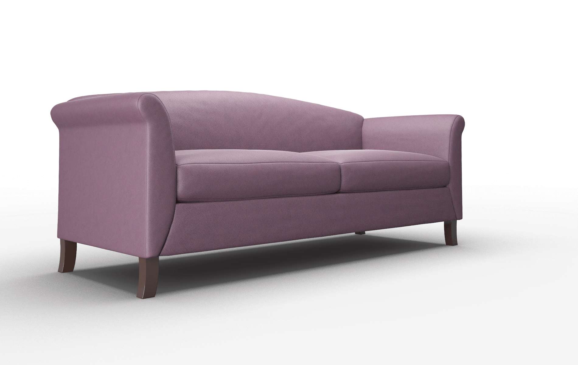 Crete Bella Aubergine Sofa espresso legs 2