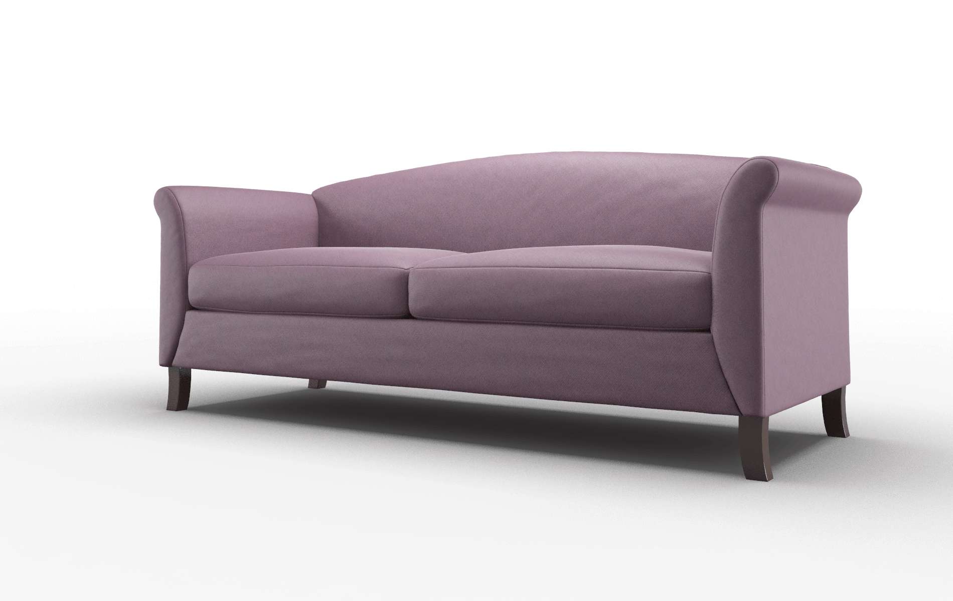 Crete Bella Aubergine Sofa espresso legs 4