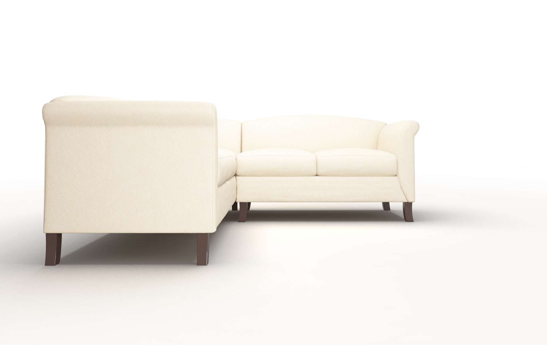 Crete Bella Buckwheat Sectional espresso legs 2