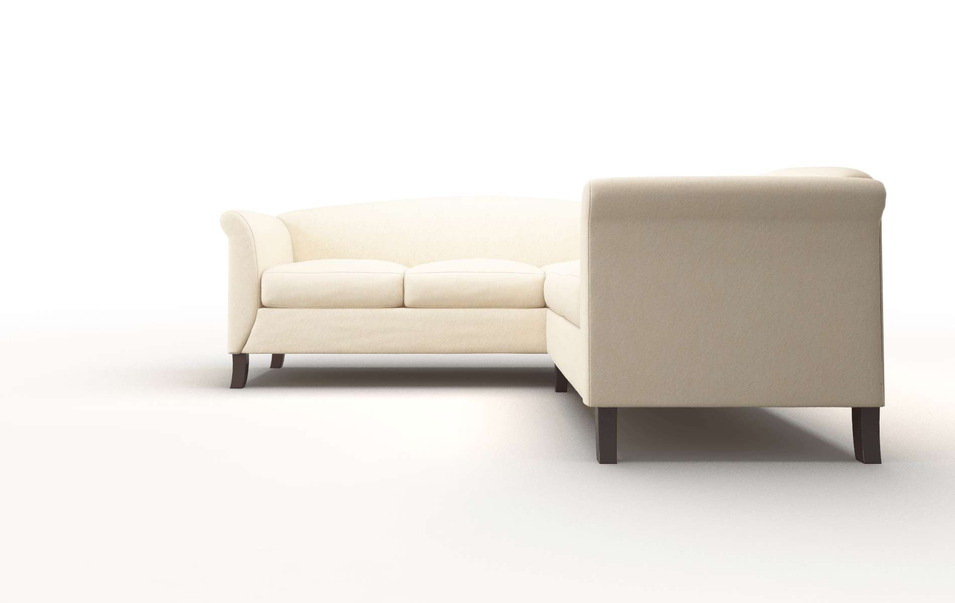 Crete Bella Buckwheat Sectional espresso legs 5