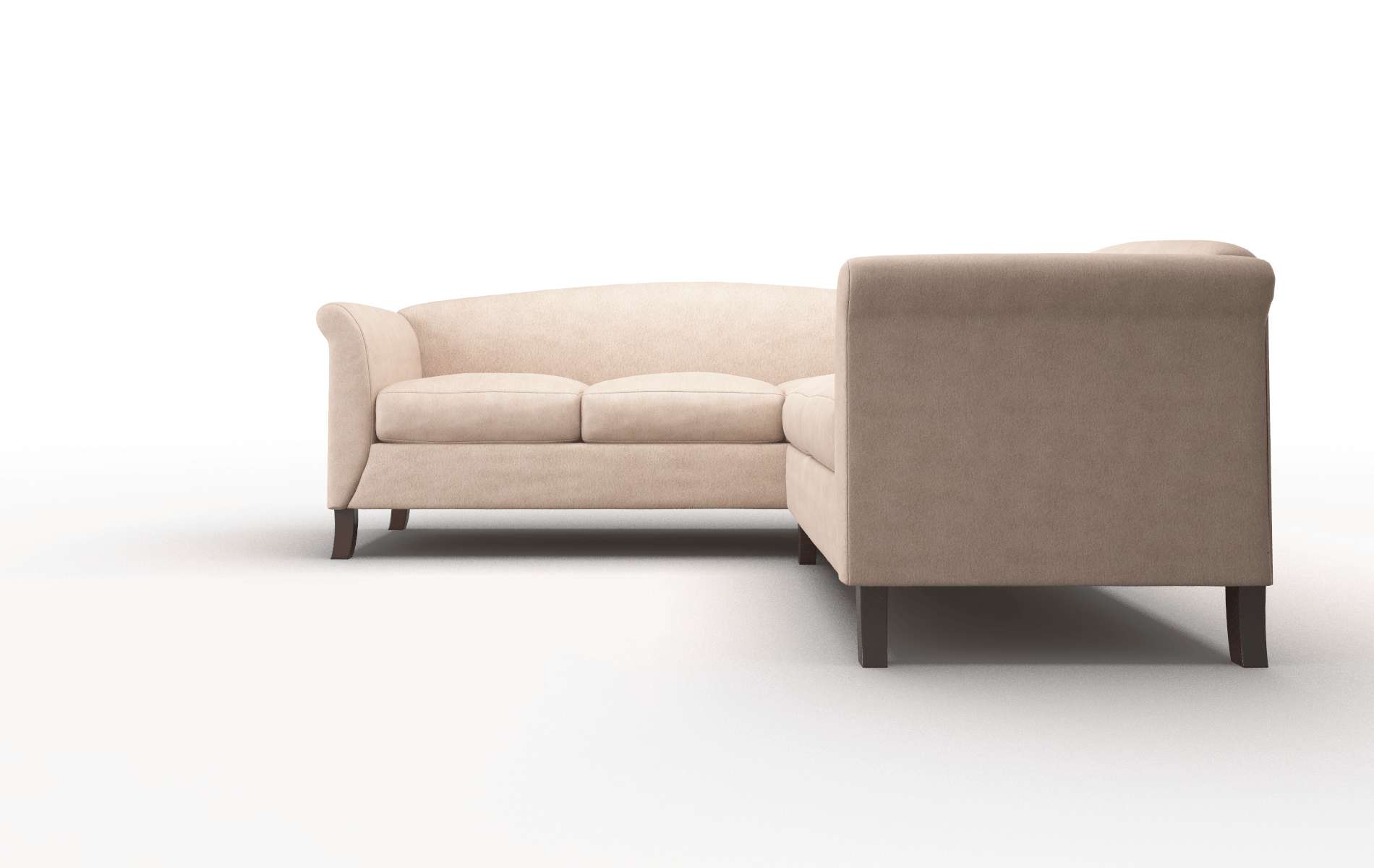 Crete Bella Cocoa Sectional espresso legs 5