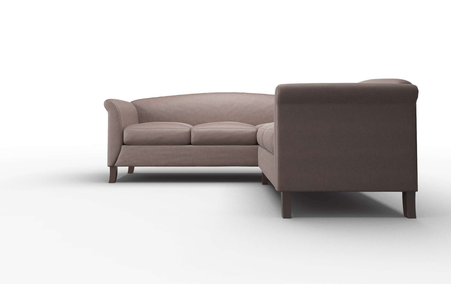 Crete Bella Espresso Sectional espresso legs 5