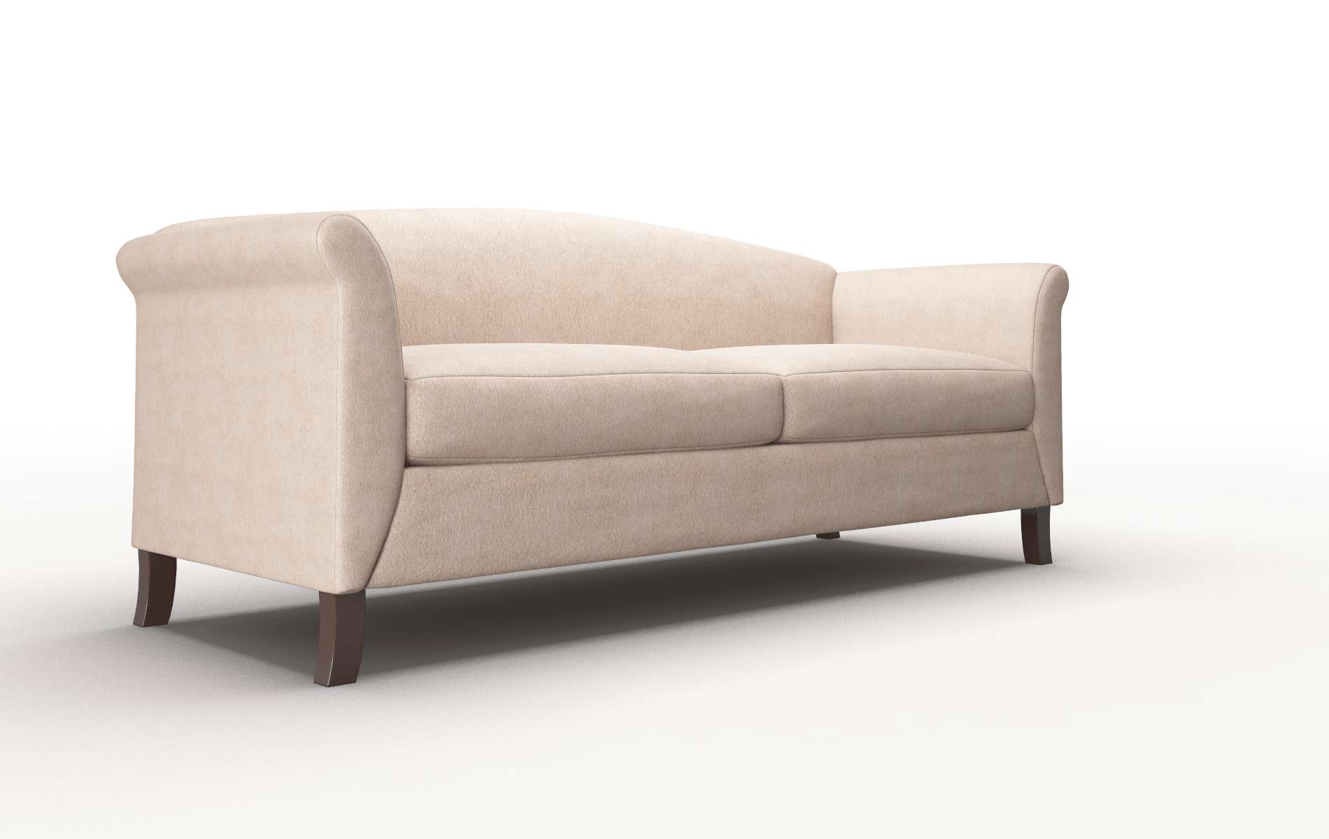 Crete Bella Pewter Sofa espresso legs 2