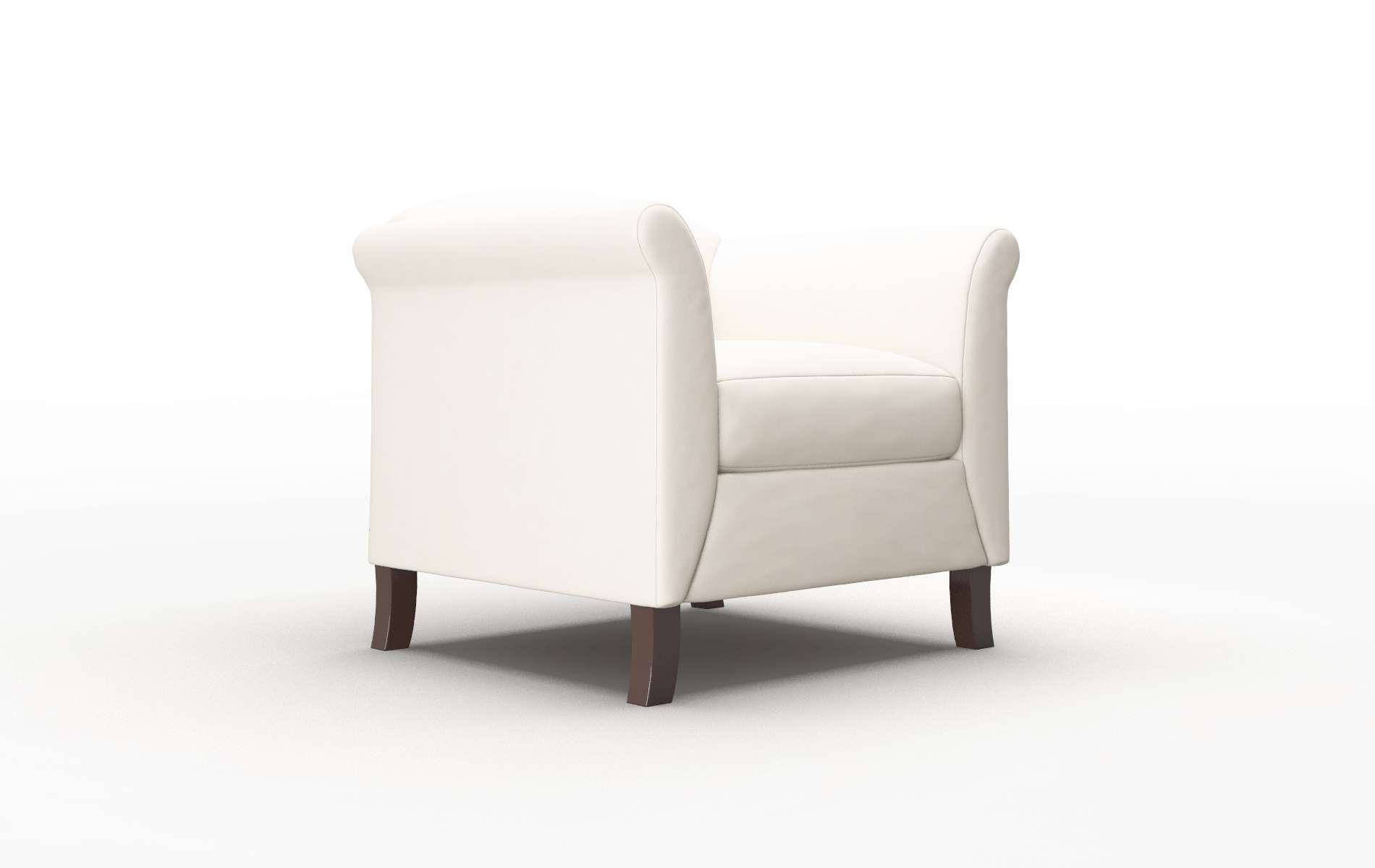 Crete Blanche Milky Chair espresso legs 2