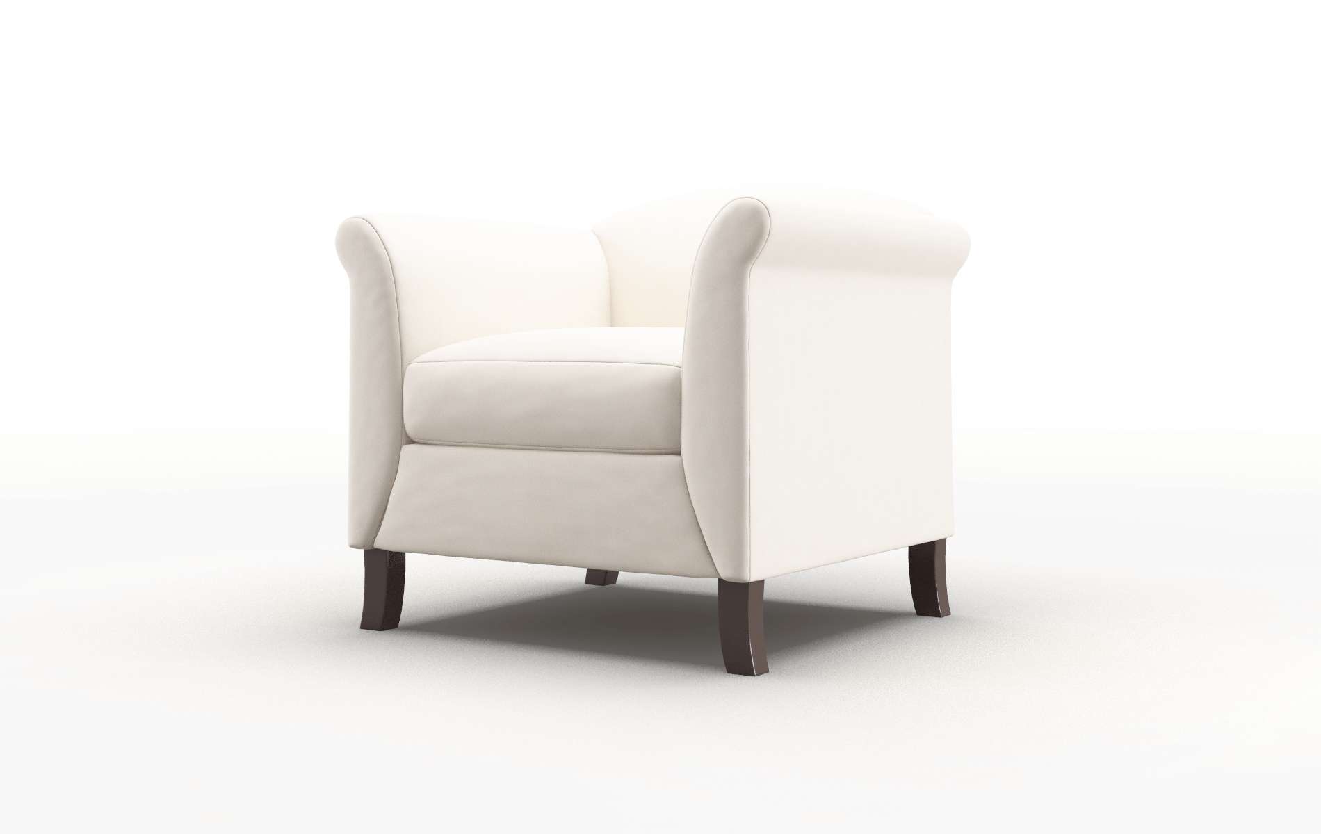 Crete Blanche Milky Chair espresso legs 4