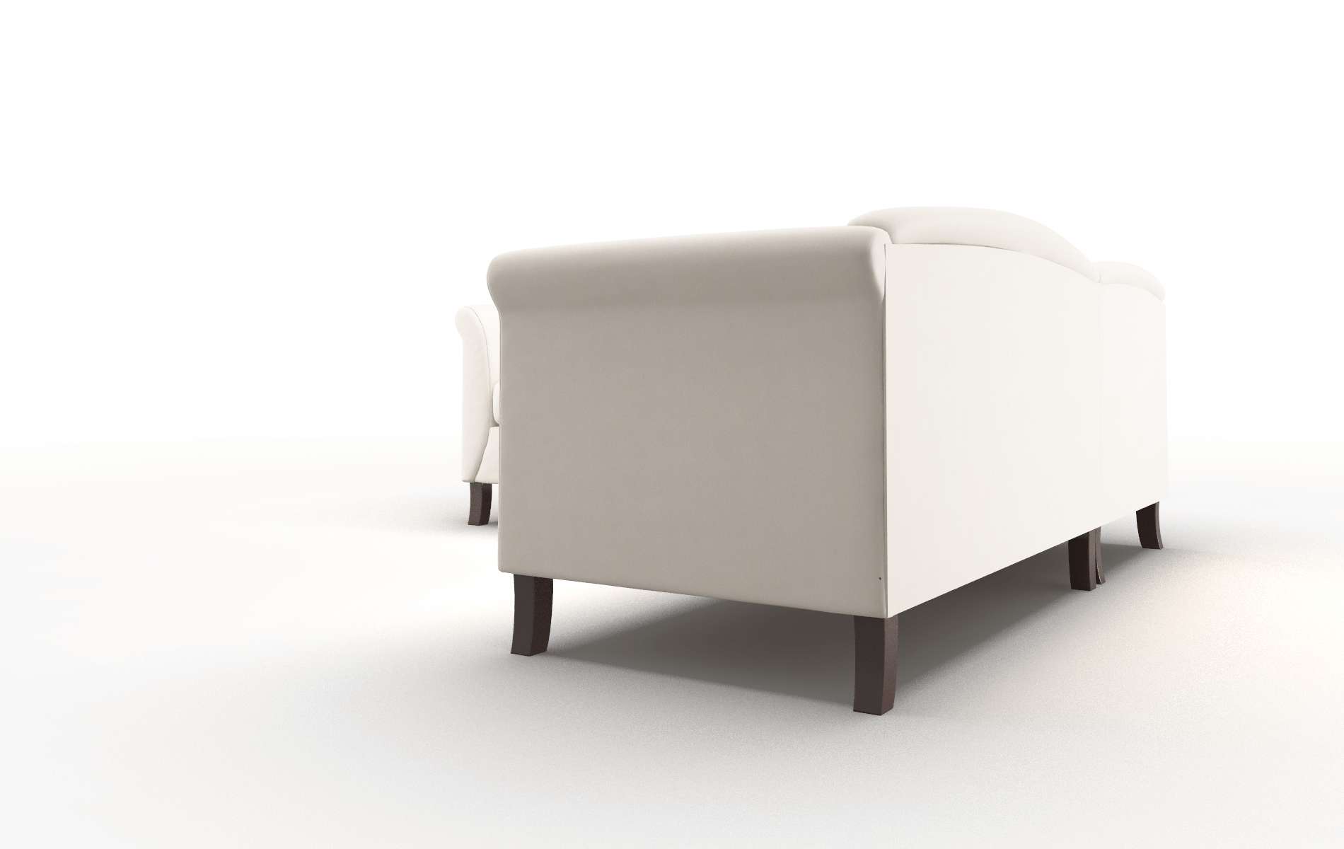 Crete Blanche Milky Sectional espresso legs 4
