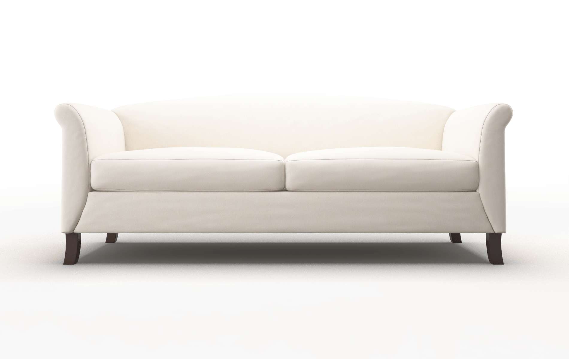 Crete Blanche Milky Sofa espresso legs 1